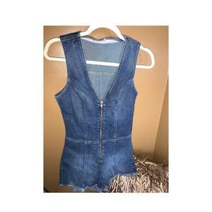 Denim romper
